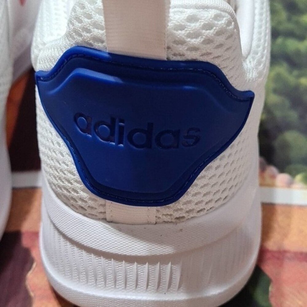 Adidas Lite Racer White Red Shoes Size 9‎ New - Picture 8 of 10